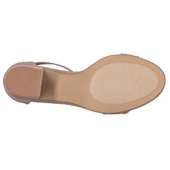 Steve Madden Melina Tan Sandal Stap Scalloped Block Heel Size 8 - Picture 5 of 8